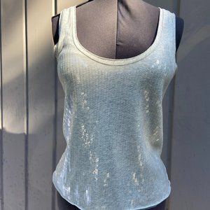 J Crew Women's Gray Sequined Tank Top